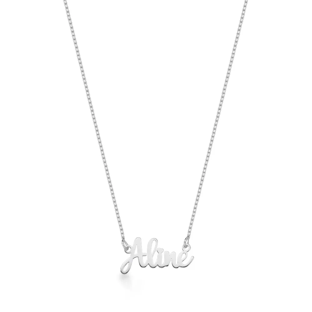 Colar Manuscrito Personalizado Em Prata