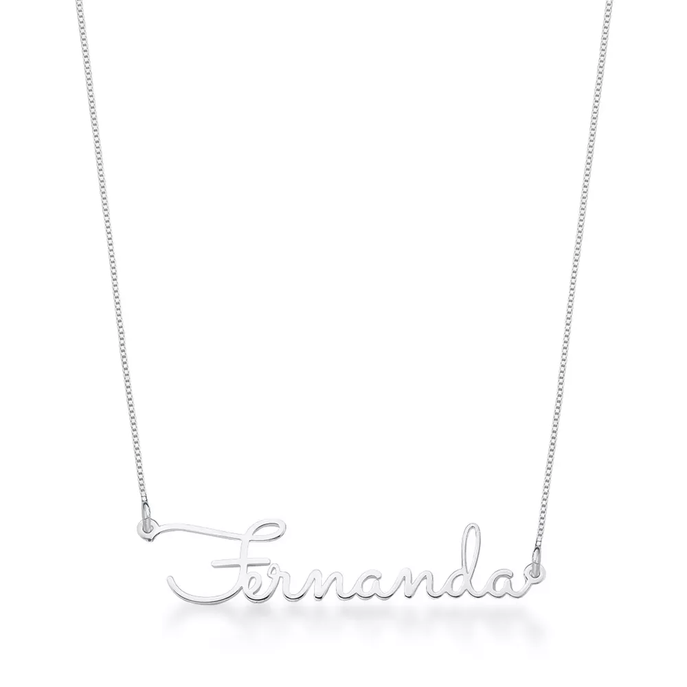 Colar Manuscrito Personalizado Em Prata
