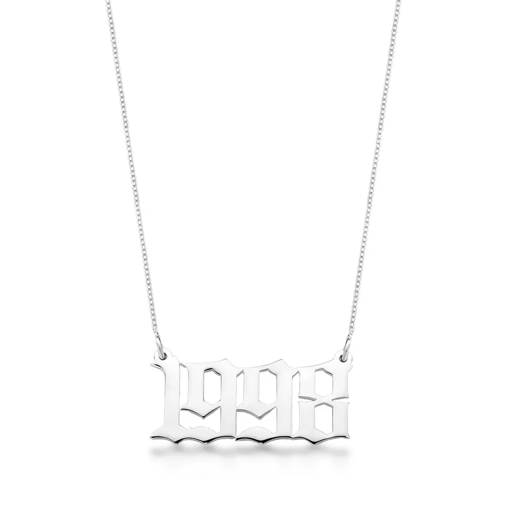 Colar Ano Personalizado Em Prata