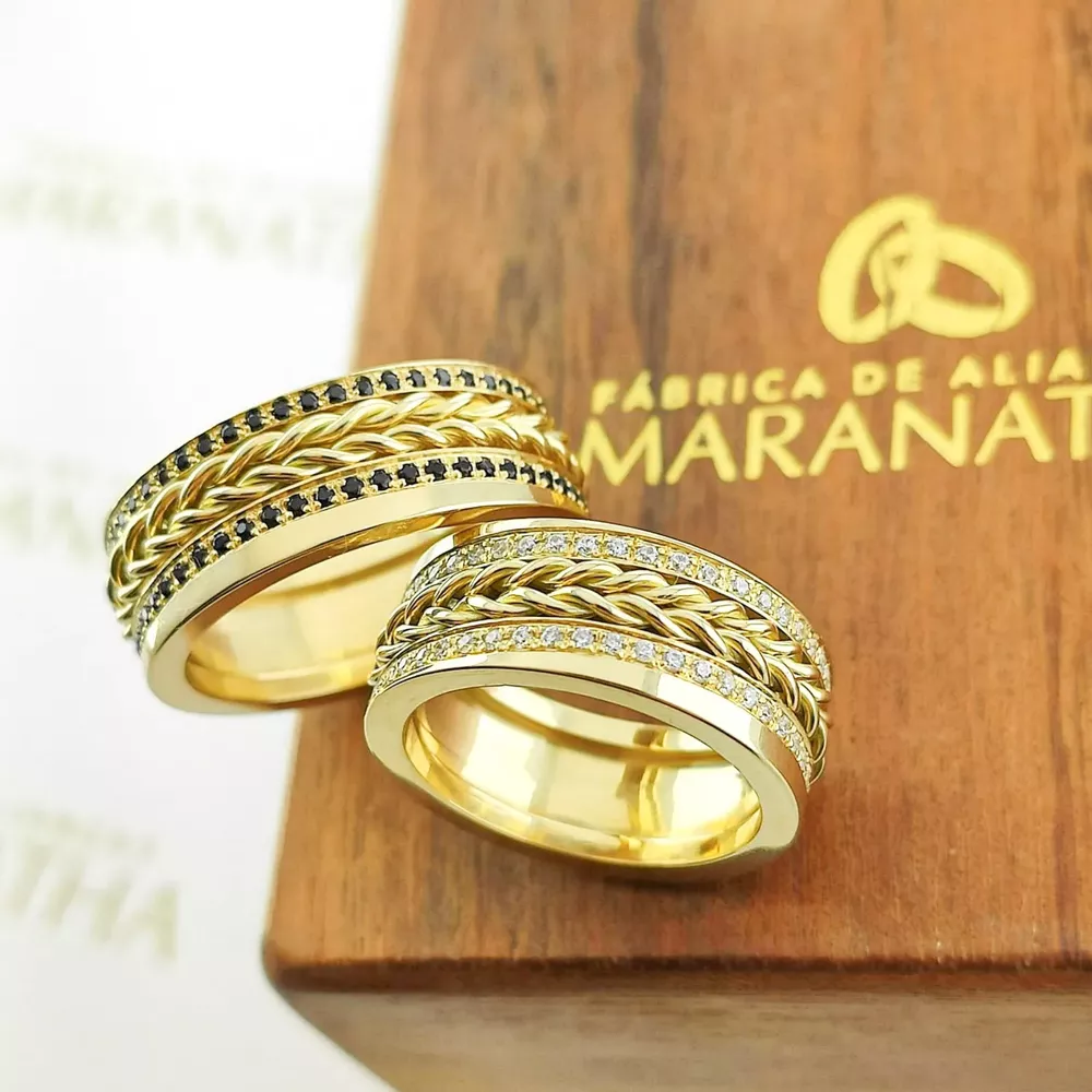 Alianças Em Ouro 18k Bahamas 8mm Polida Reta