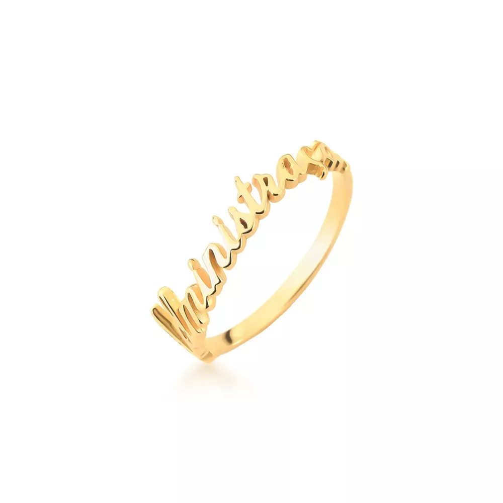 Anel Formatura Manuscrito Em Ouro 18k
