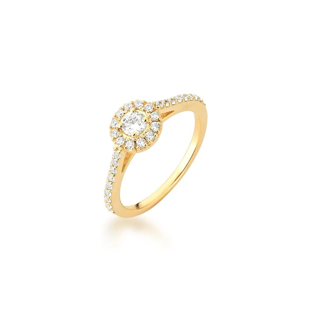 Anel De Noivado Isadora Em Ouro 18k