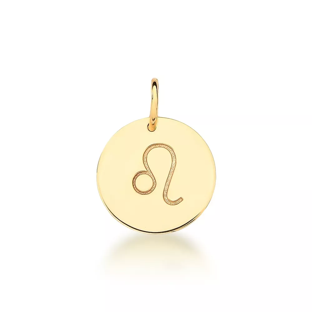 Pingente De Signo Leão Em Ouro 18k