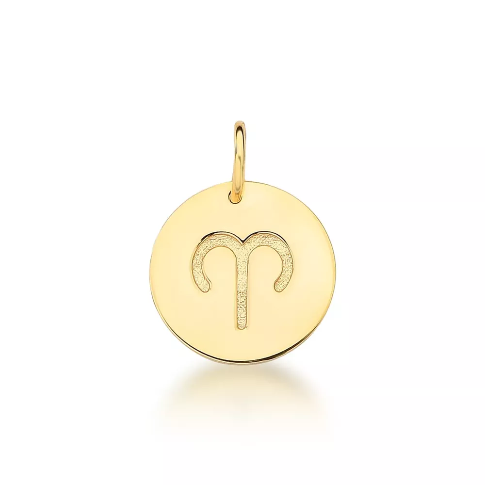 Pingente De Signo Áries Em Ouro 18k