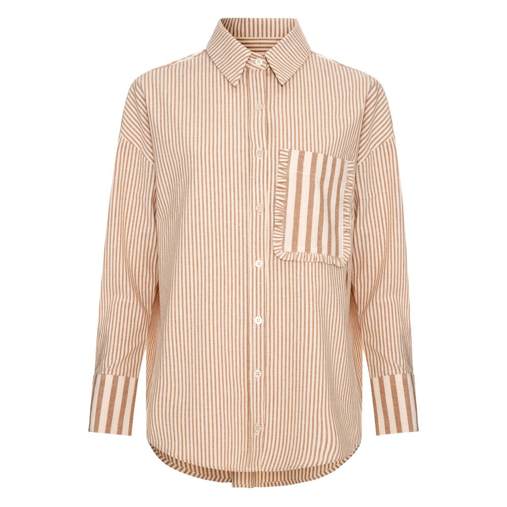 Camisa Cecilia - Listrada Bege - MATIBRAND