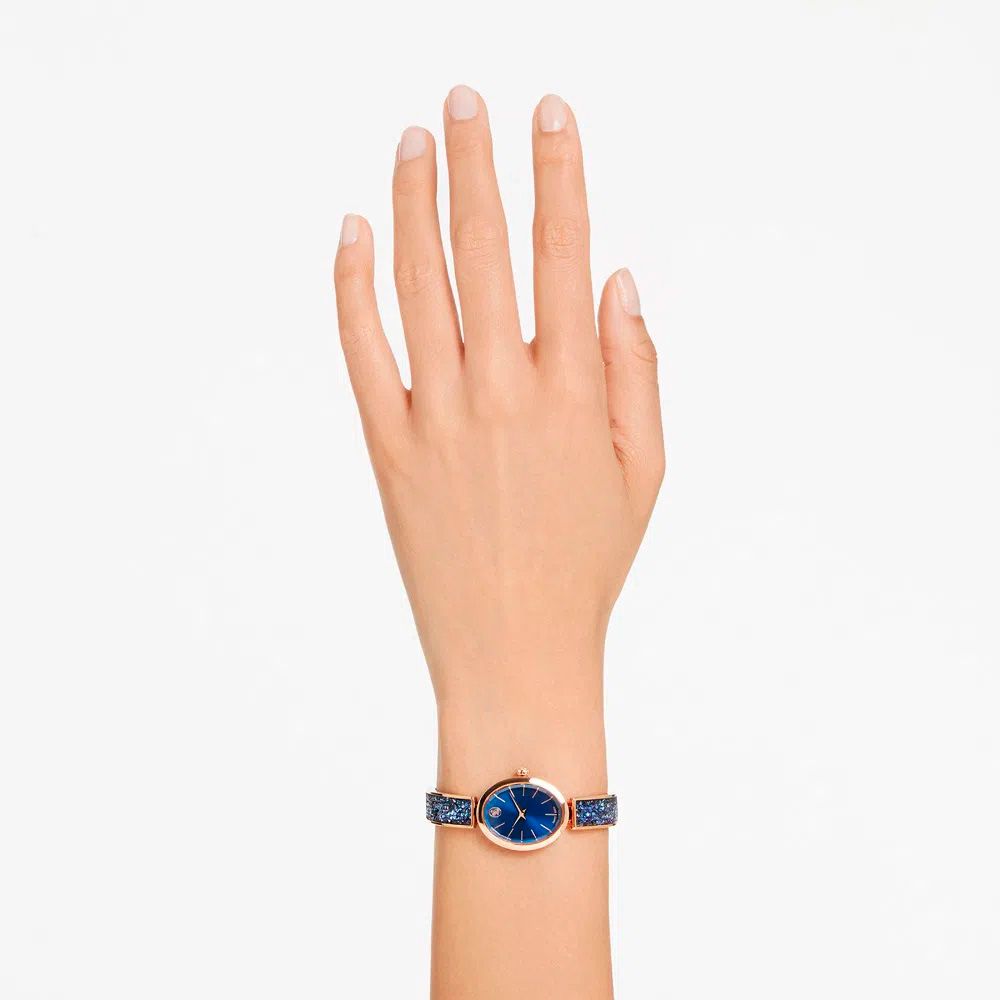 Relógio Swarovski Crystal Rock Oval Azul