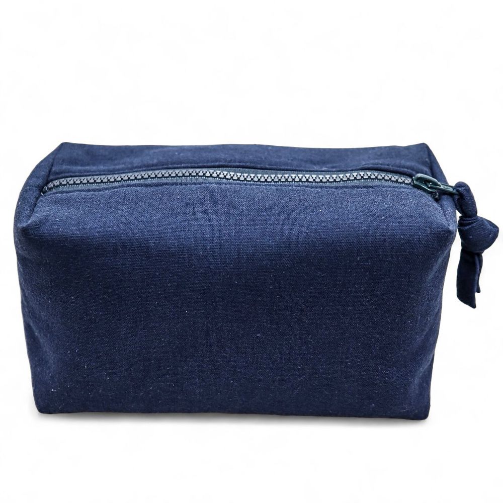 Necessaire Clara Azul/Cru - Mistik Beauty Cosmetics