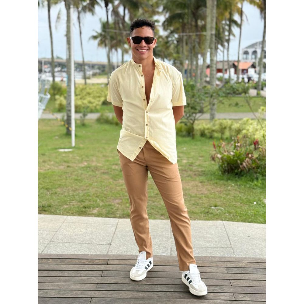 Calça Social Com Bolso Faca Linho REF:210491