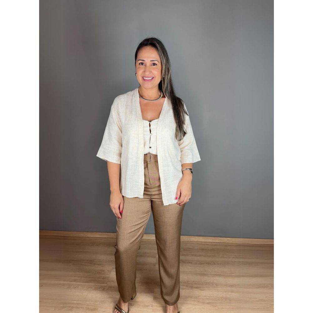 Conjunto Kimono E Blusa Linho REF:41113738
