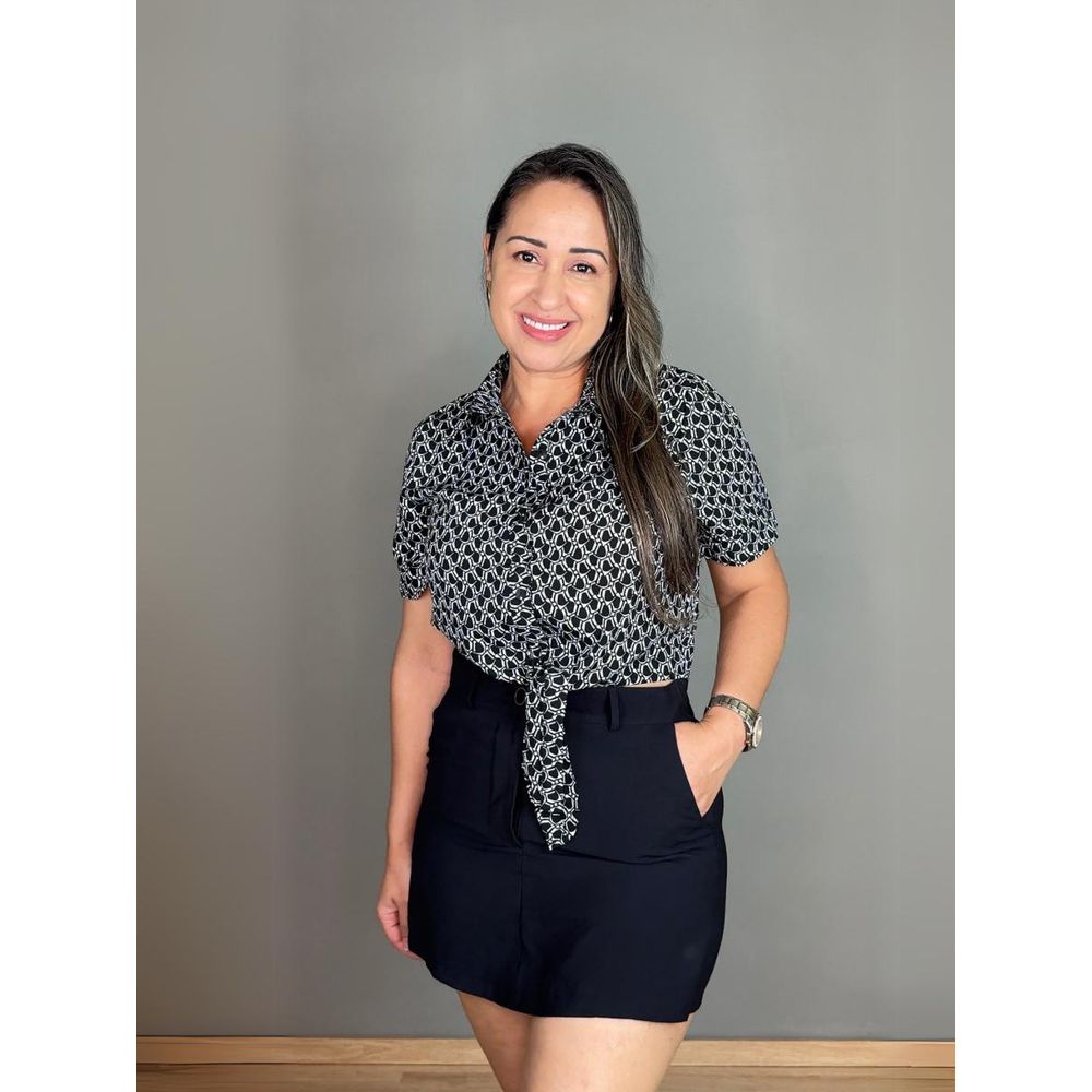 Camisa Cropped Estampada REF:B1566