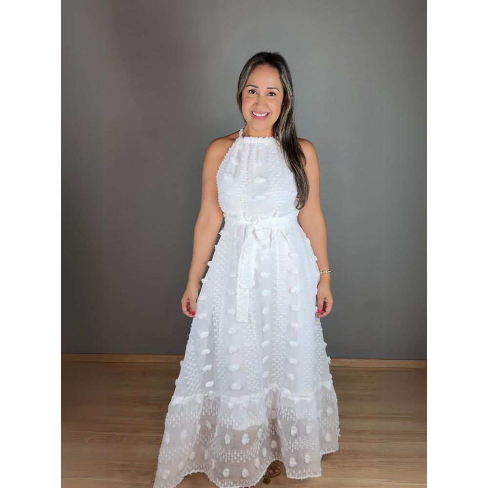 Vestido Longo Tule Com Aplicação REF:XW70257