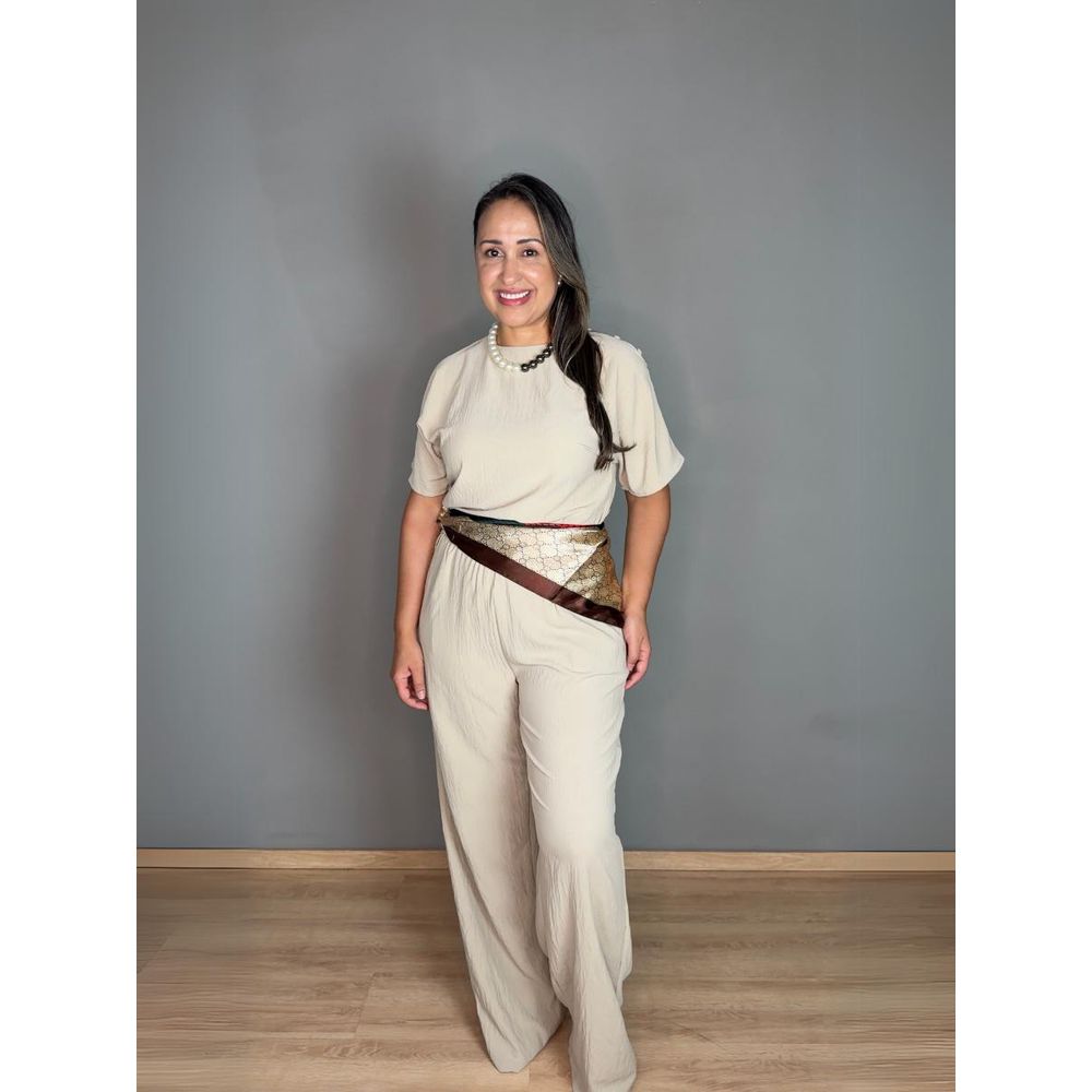 Conjunto Acetinado Com Calça REF:XB21051