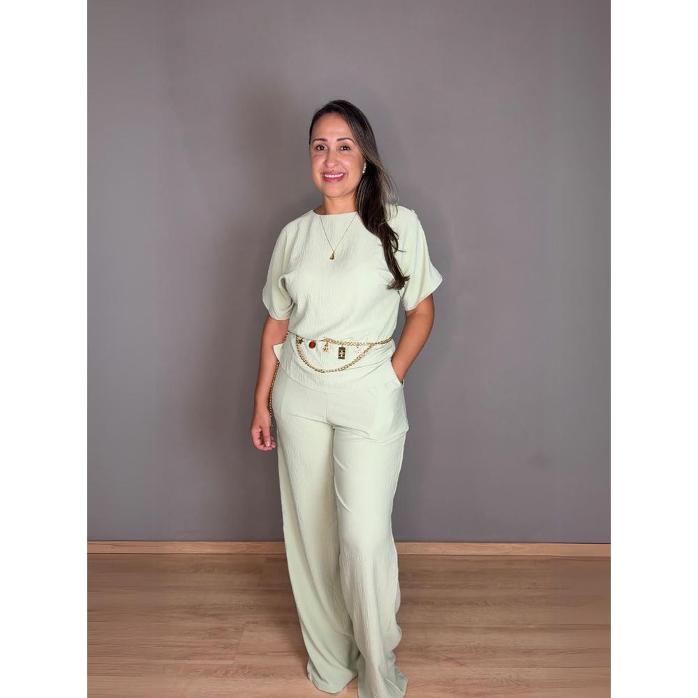 Conjunto Acetinado Com Calça REF:XB21051