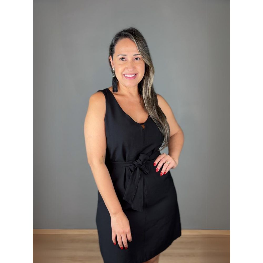 Vestido Regata Curto Com Faixa Marant REF:ZK1429