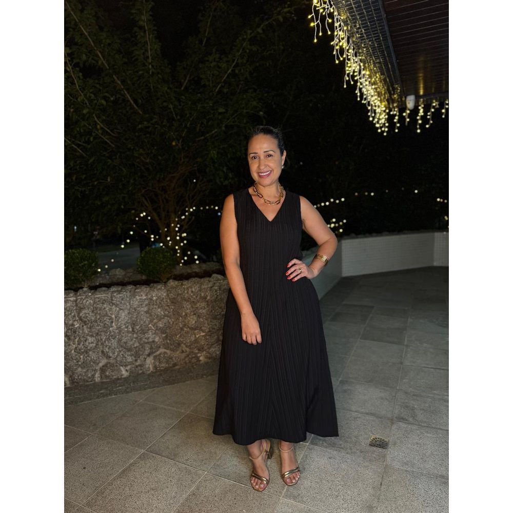 Vestido Midi Com Bolso e Faixa REF:F1096