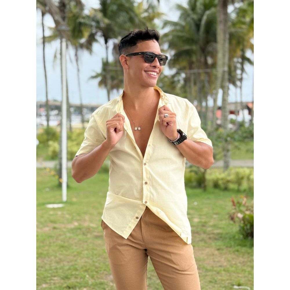 Camisa Gola Padre Viscolinho REF:25114