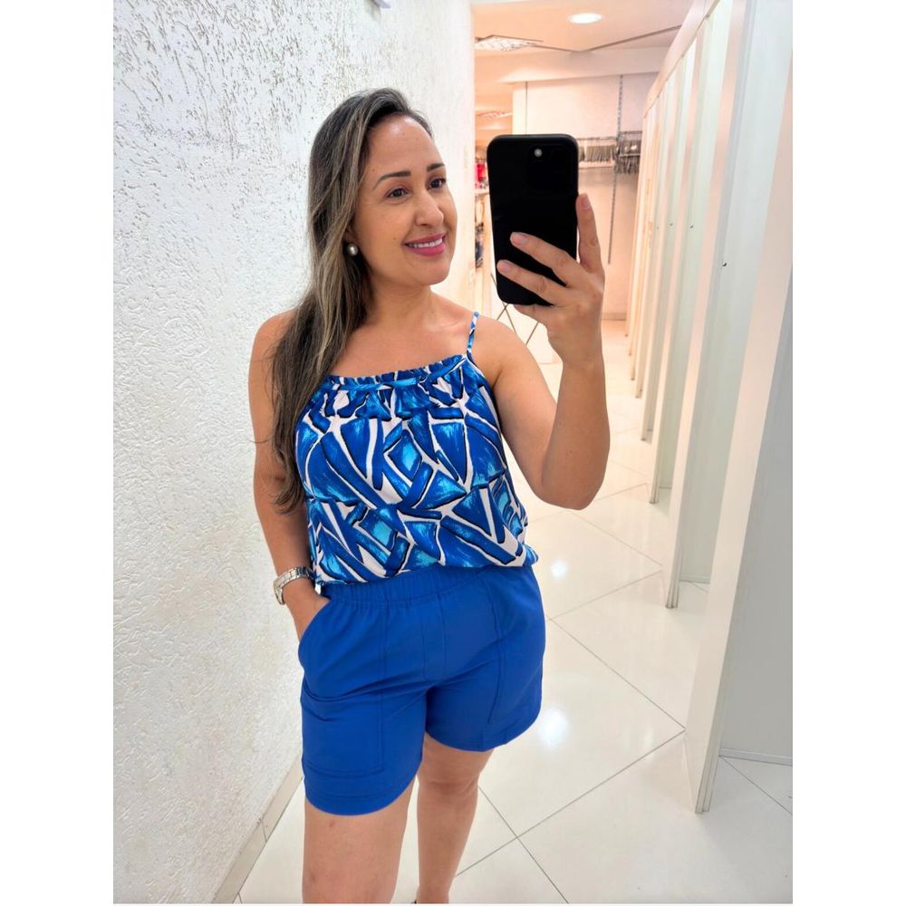 Blusa Estampada Viscolinho REF:410812