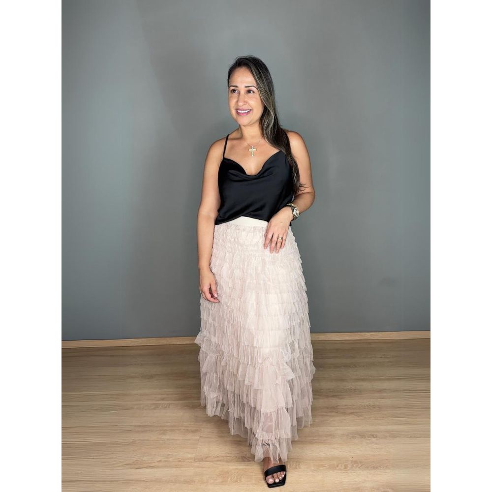 Cropped Cetim Gola Boba REF:411542