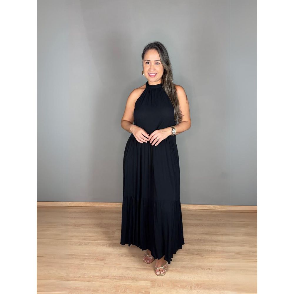 Vestido Longo Com Bolso REF:410968