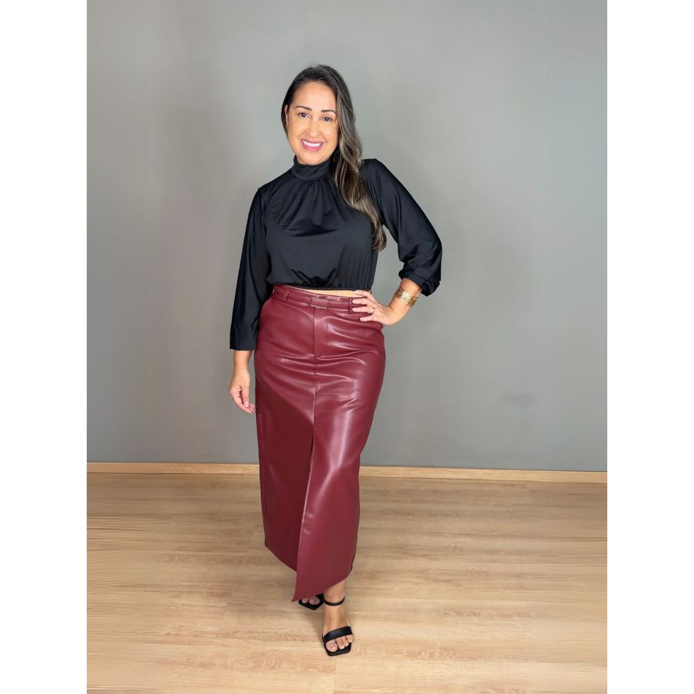 Saia com Cinto Maxi P.U com Fenda REF:AL3005