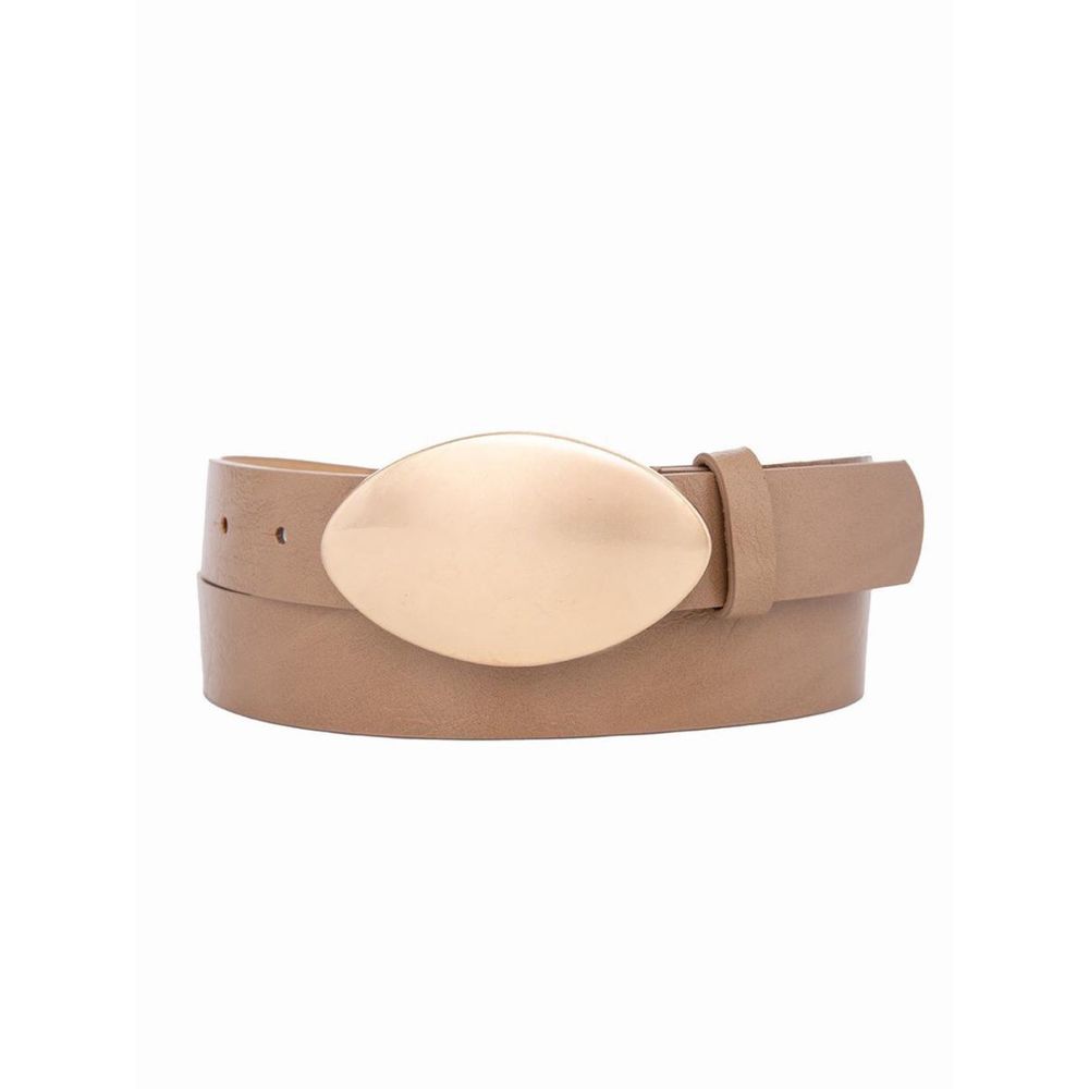 Cinto Fivela Oval Dourada Fosca REF:OYGN171