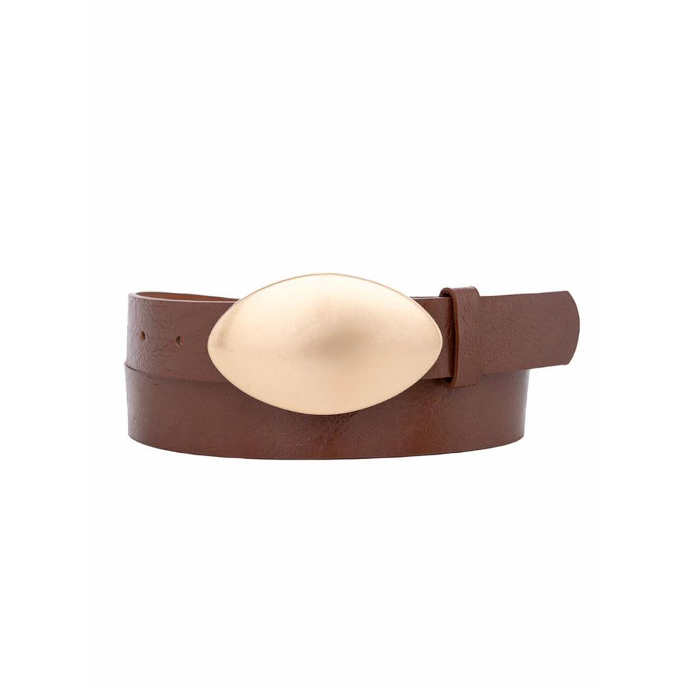 Cinto Fivela Oval Dourada Fosca REF:OYGN171