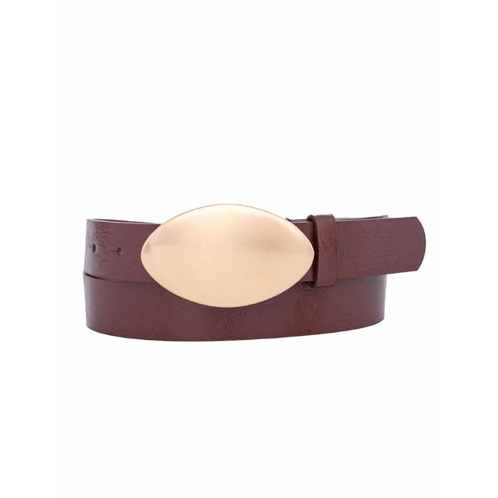 Cinto Fivela Oval Dourada Fosca REF:OYGN171