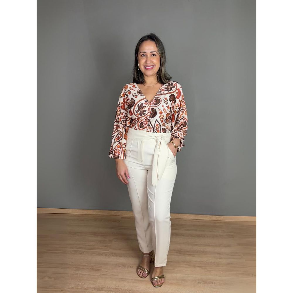 Calça Com Bolso Frizo Com Amarração REF:ZK1577