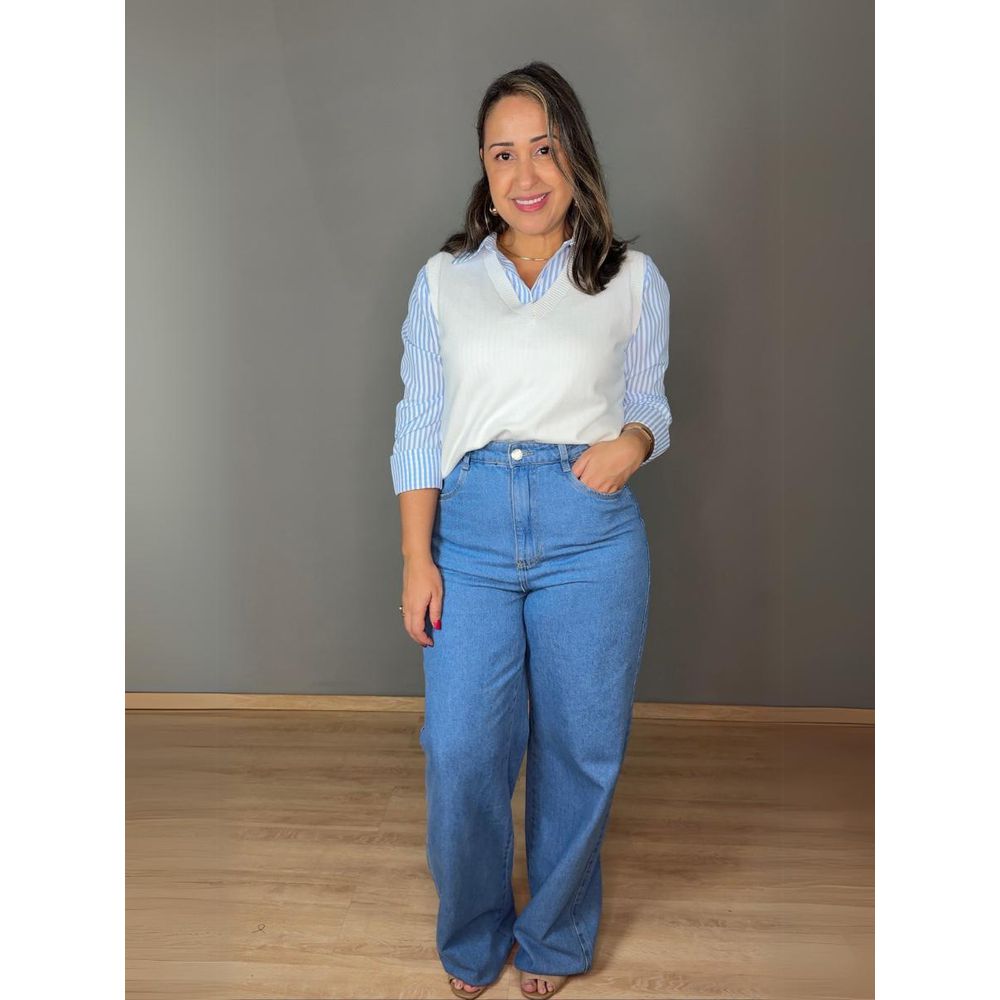 Calça Wide Leg Jeans Clara REF:6605