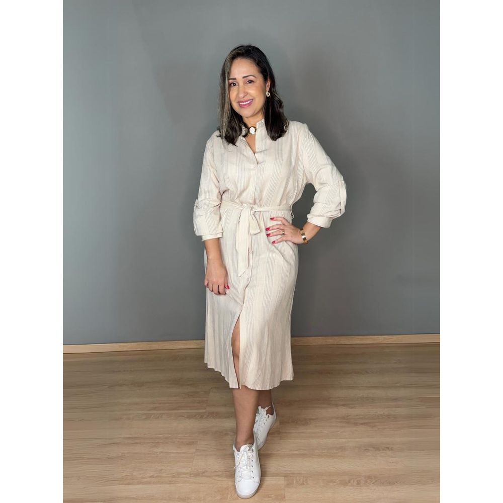 Chemise Midi Listrada Com Faixa REF:77273
