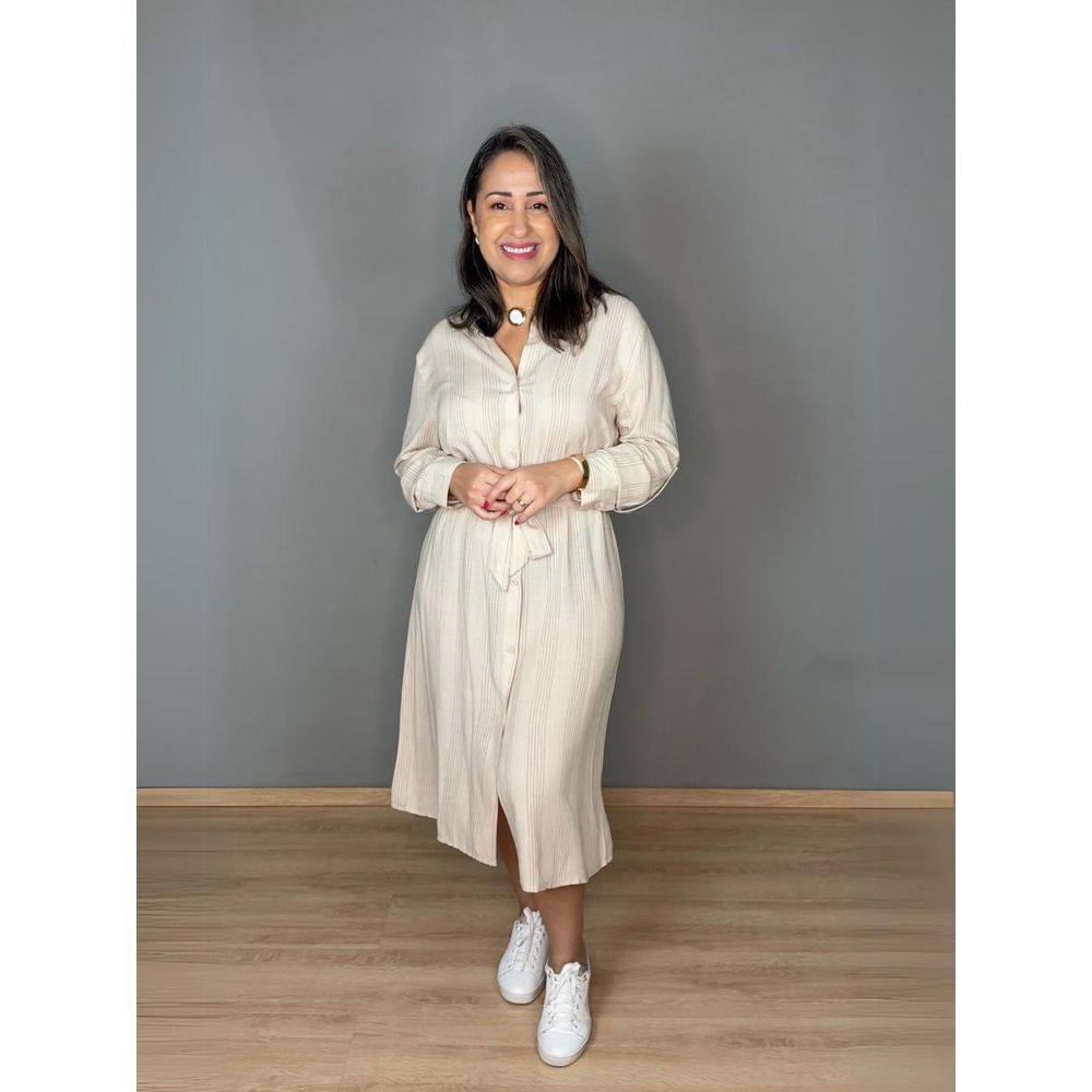 Chemise Midi Listrada Com Faixa REF:77273