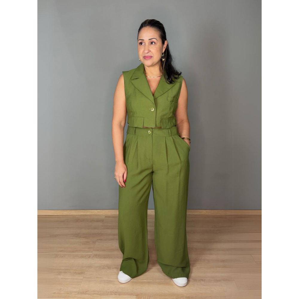 Conjunto Pantalona Com Colete REF:ZK1498