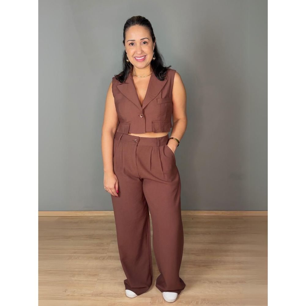 Conjunto Pantalona Com Colete REF:ZK1498