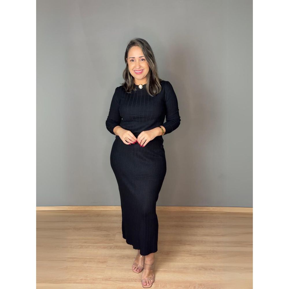 Conjunto Modal Saia Midi Canelado REF:HZ203
