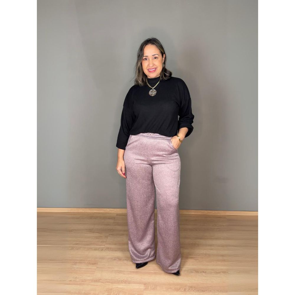Calça Com Elástico Pantalona Com Bolso REF:C0200