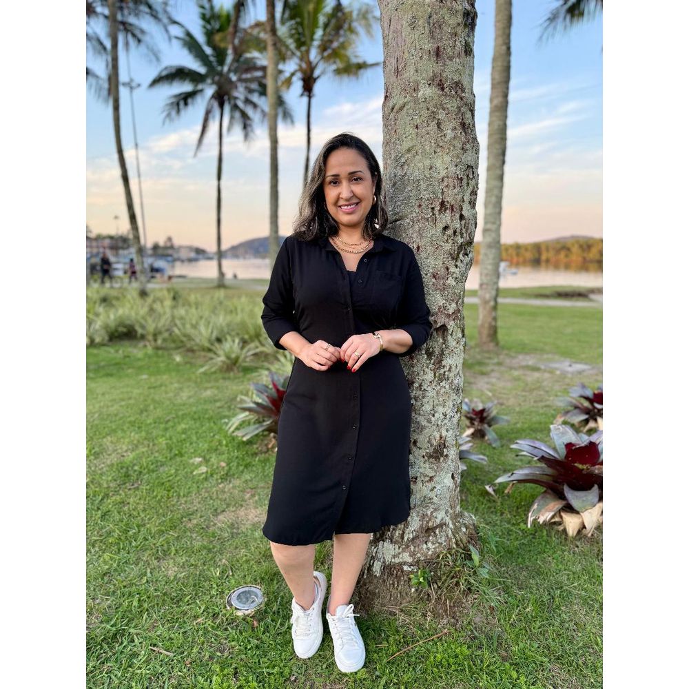 Chemise Midi Viscose Com Faixa REF:730313