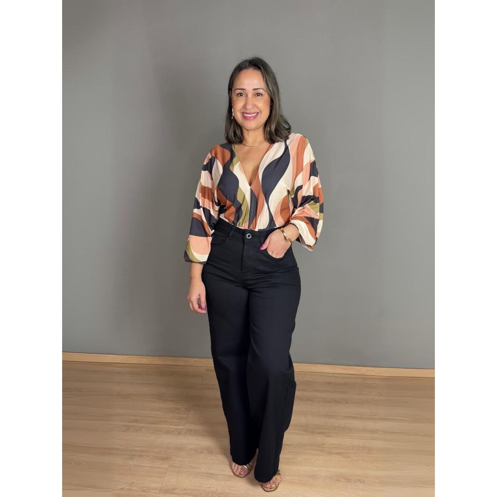 Calça Wide Leg Preta REF:661PT