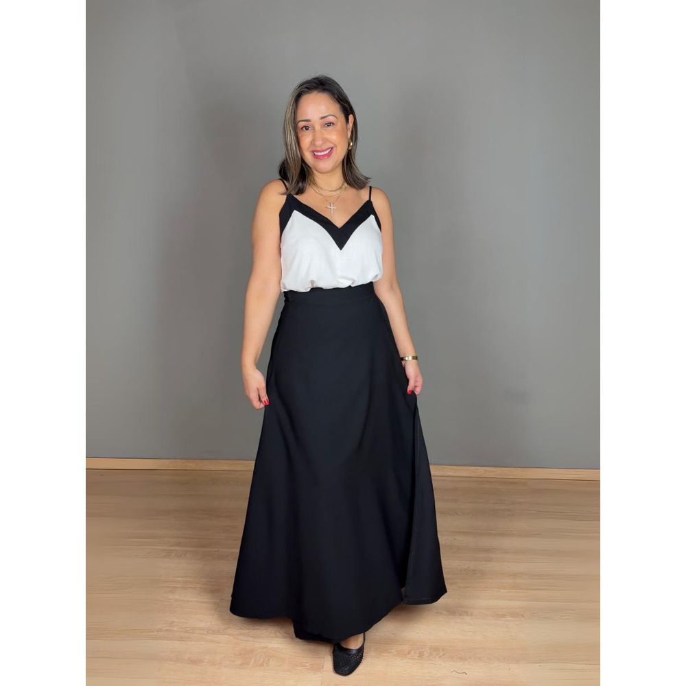 Blusa Com Recorte Viscose REF:230065