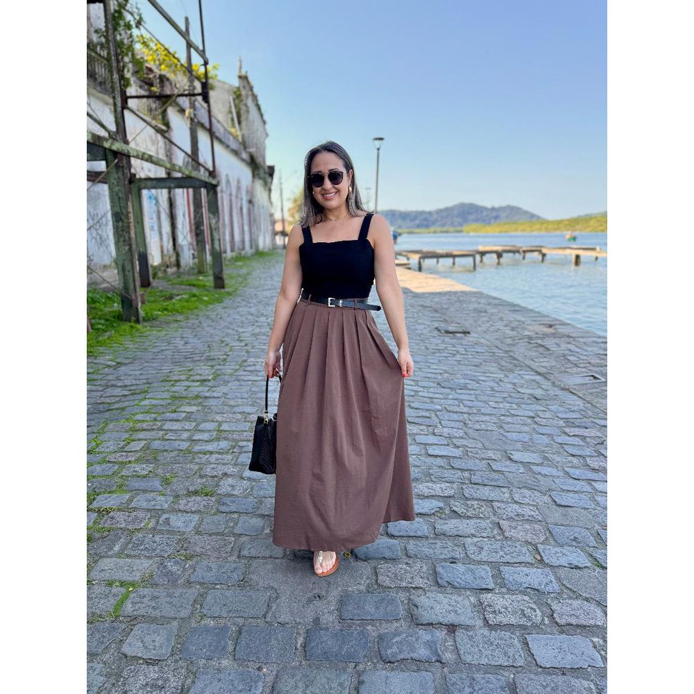 Saia Godê Longa Com Cinto REF:ME2872