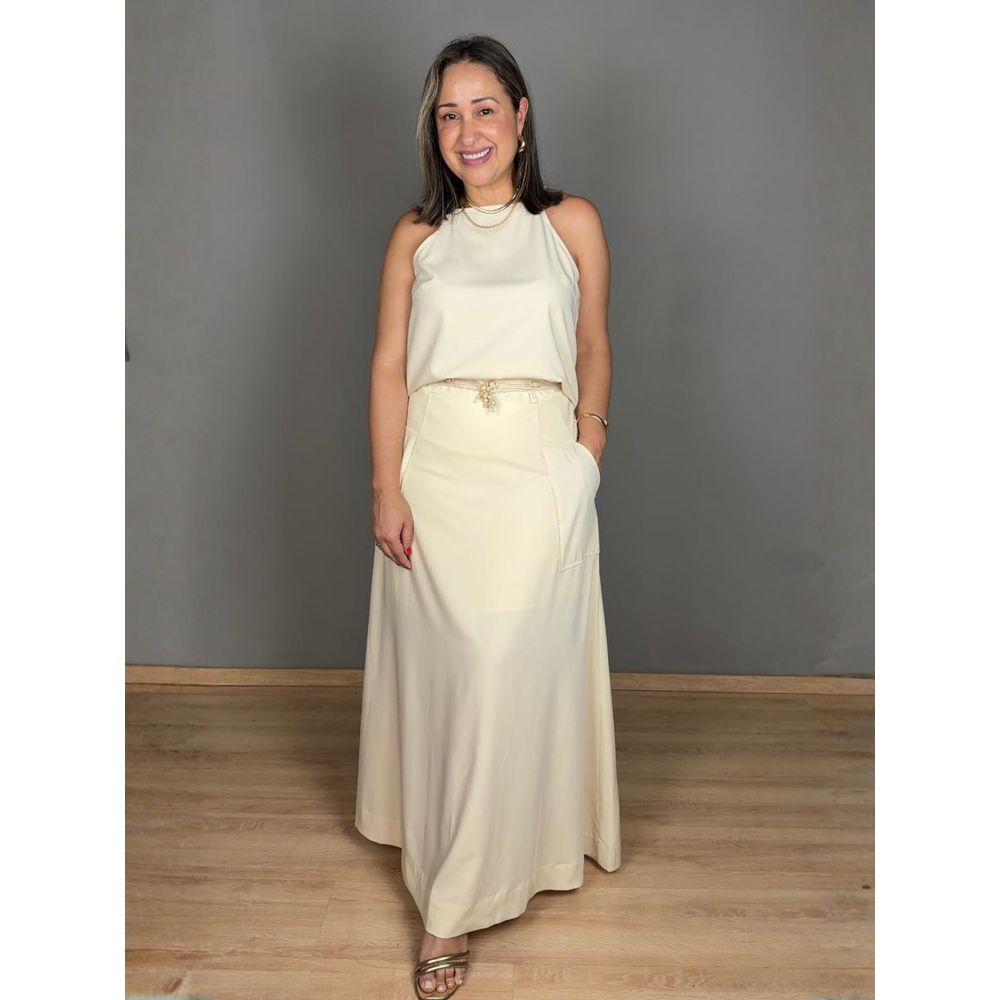 Conjunto Alcinha Saia Longa Com Cinto REF:TA23350
