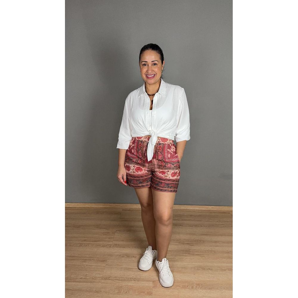 Shorts Com Elástico Curto Boho REF:F355