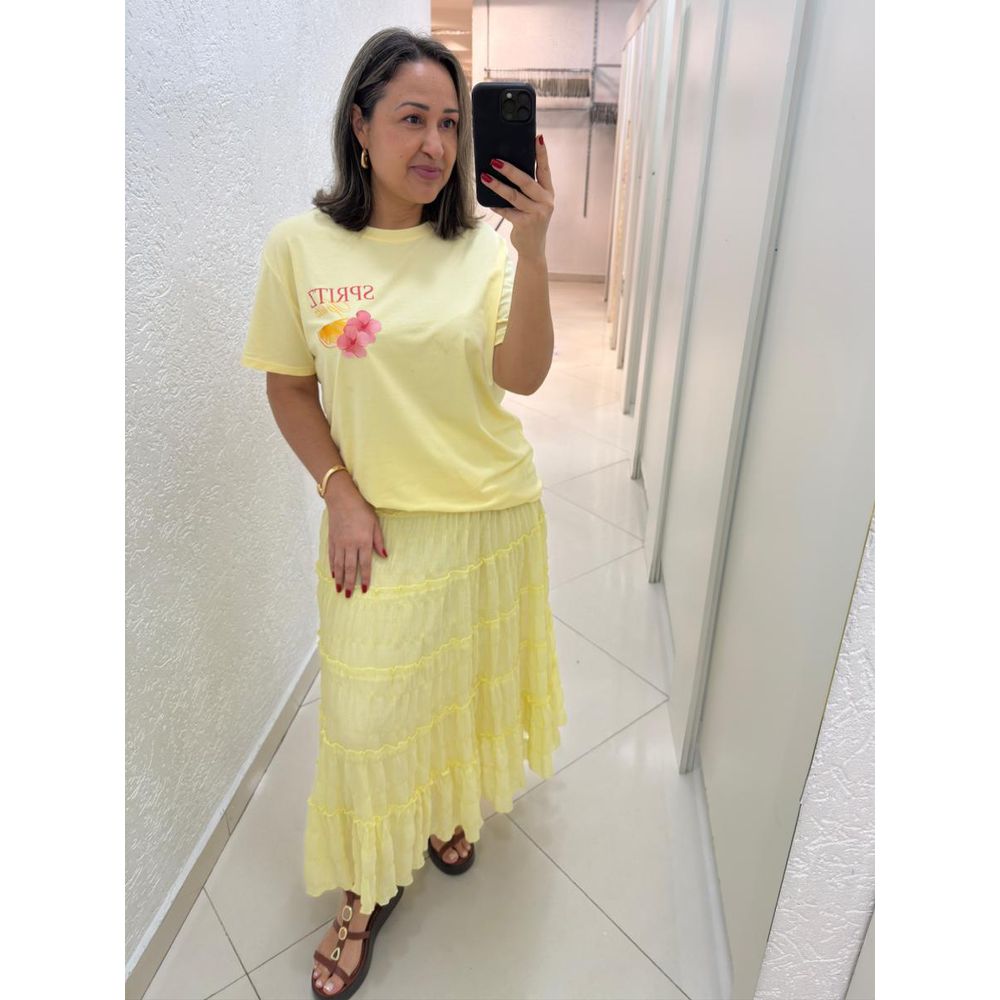 Saia Com Elástico Max Babados REF:LF27005