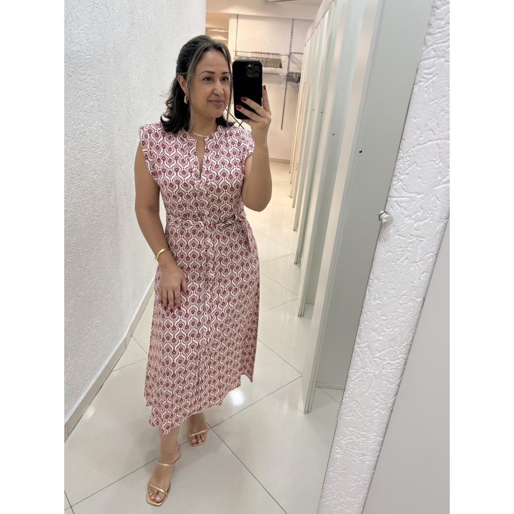 Chemise Estampada Midi Viscose REF:810066