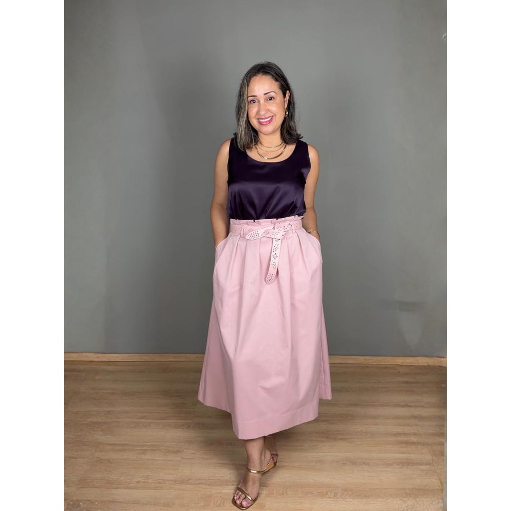 Blusa Regata Cetim Básica REF:411102