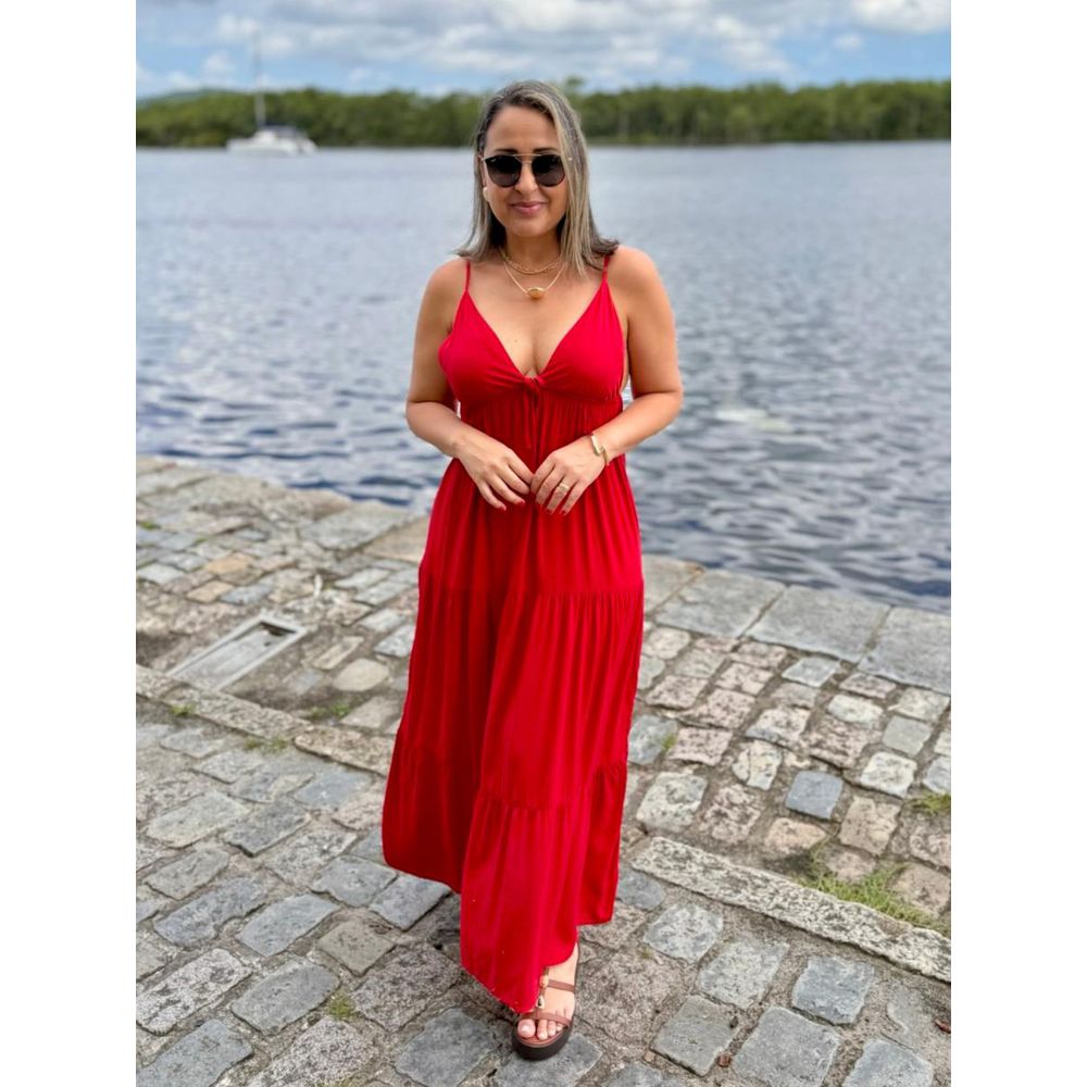 Vestido Alcinha Longo 3 Marias Viscose REF:213149