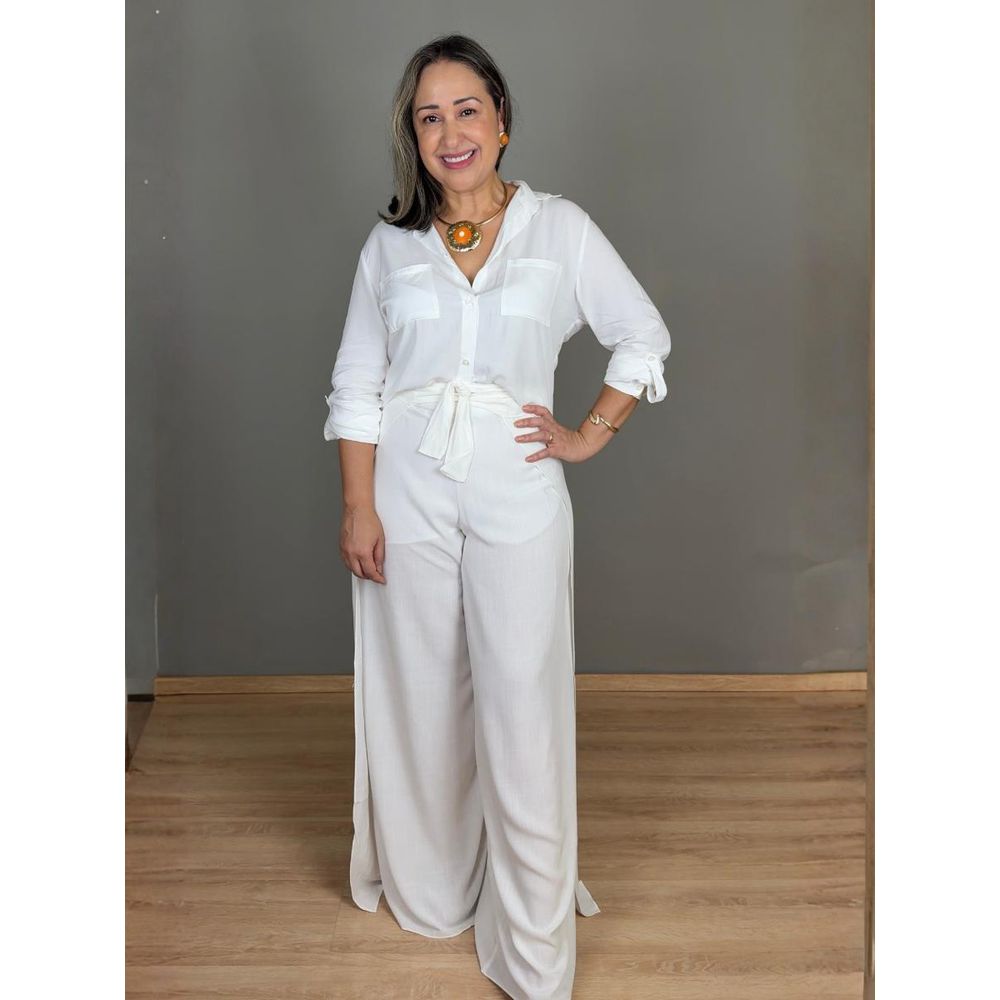 Calça Envelope Pantalona Viscolinho REF:CA0402