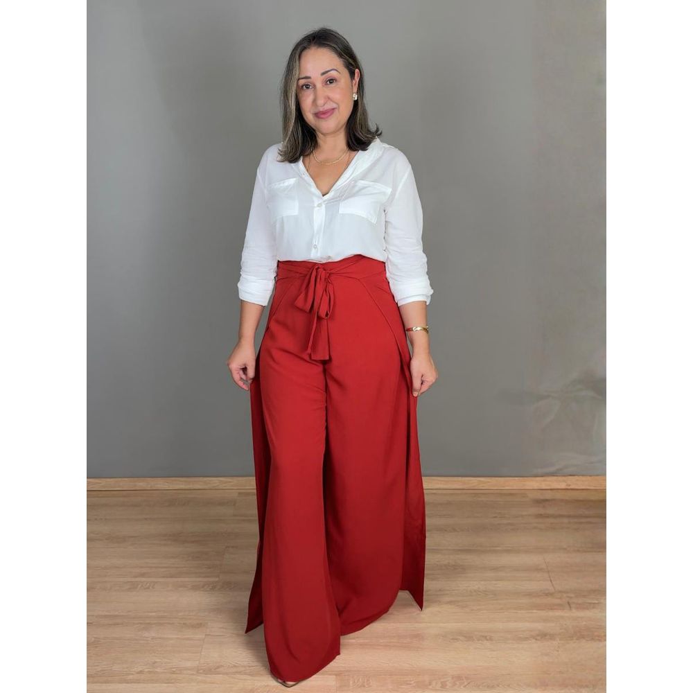 Calça Envelope Pantalona Viscolinho REF:CA0402