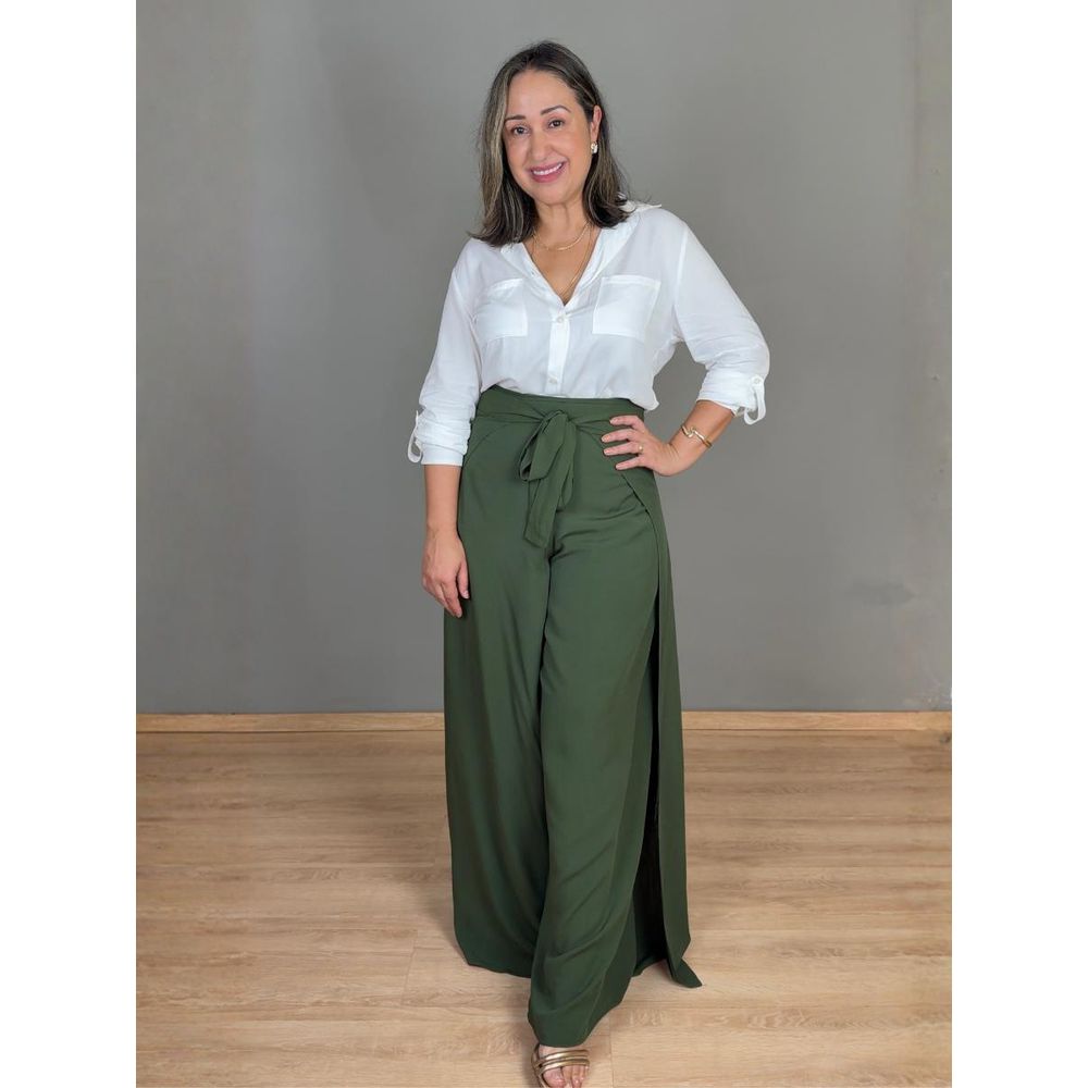 Calça Envelope Pantalona Viscolinho REF:CA0402