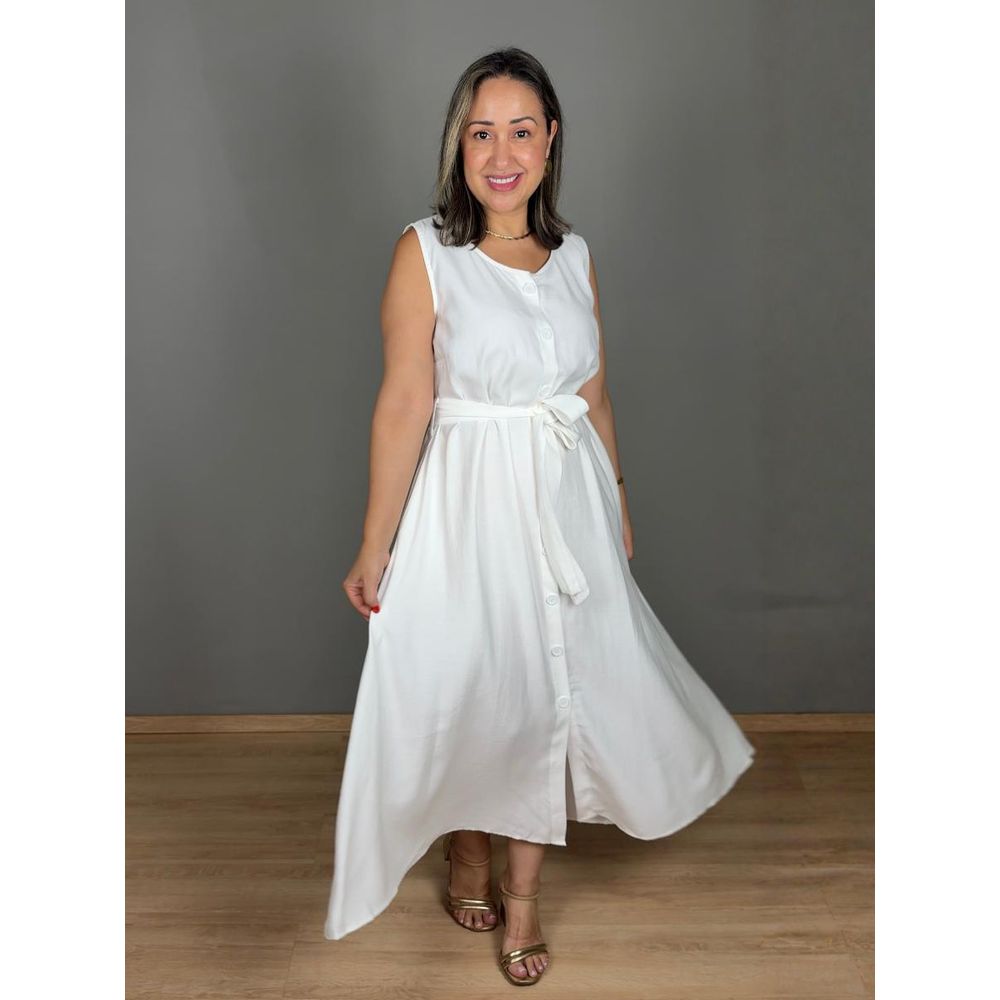 Vestido Max Com Botões E Faixa Marant REF:VS0501