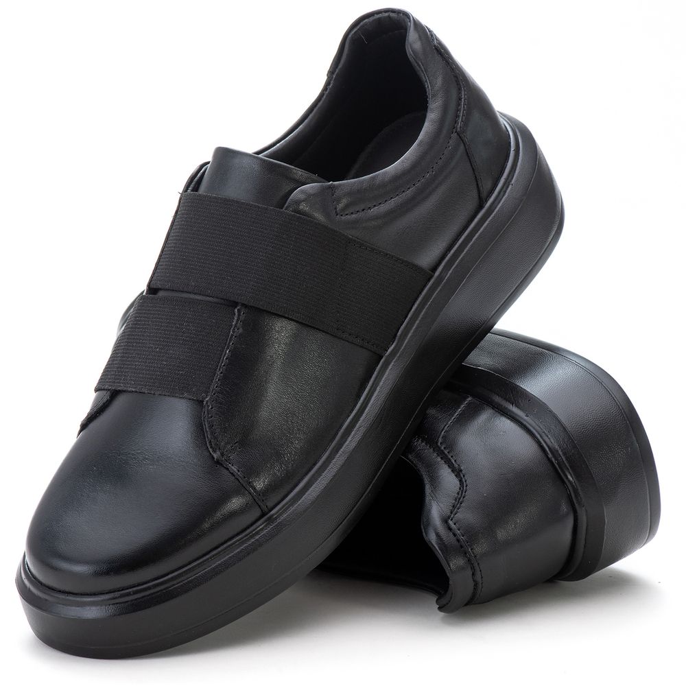 4020 Sapato Masculino Milano Comfort Allblack - Private Label